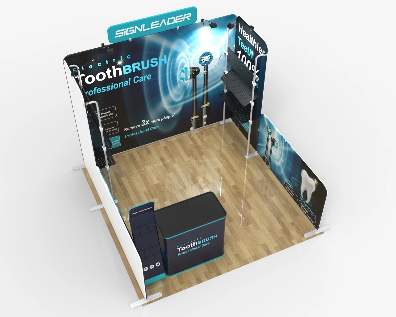 10ft Trade Show Booth Kit Y for Personal Hygiene & Oral Care Products 