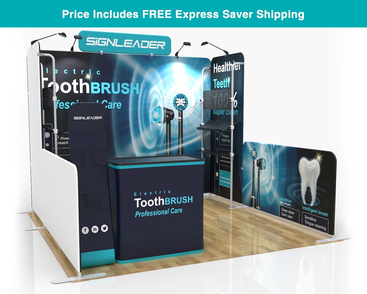 10ft Trade Show Booth Kit Y for Personal Hygiene & Oral Care Products 