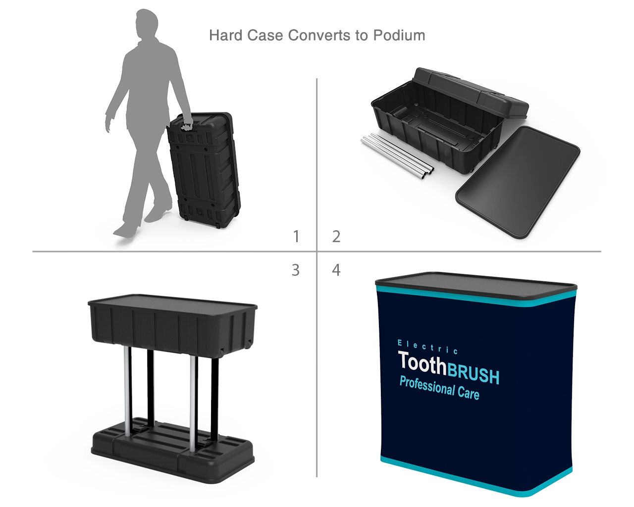 10ft Trade Show Booth Kit Y for Personal Hygiene & Oral Care Products 
