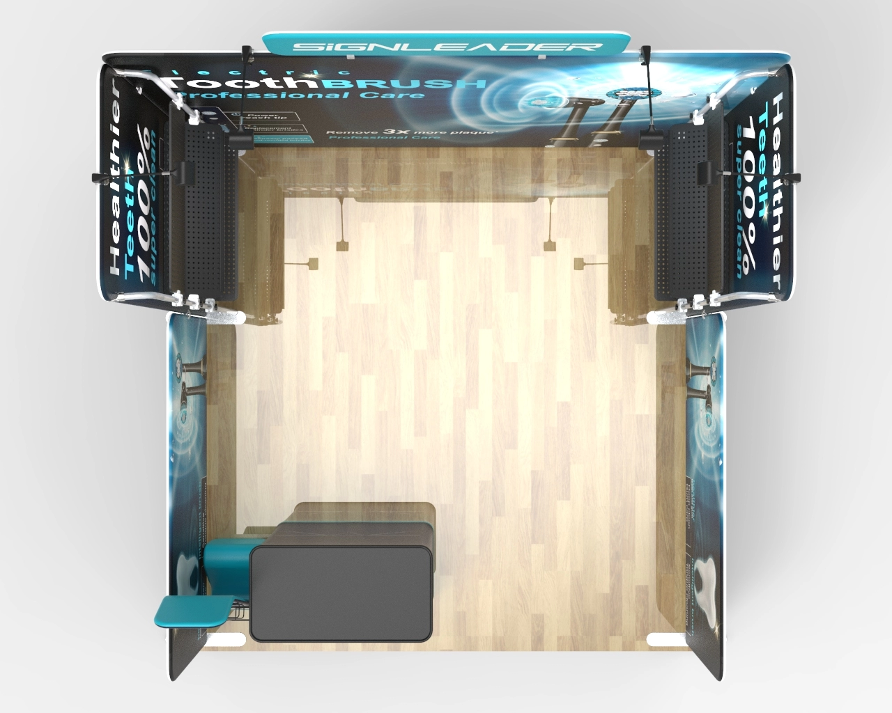 10ft Trade Show Booth Kit Y for Personal Hygiene & Oral Care Products 
