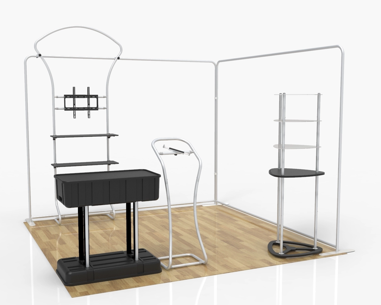 Custom Trade Show Booth Kit Z for Cleaning & Drainage Solutions — 10ft & 20ft Options