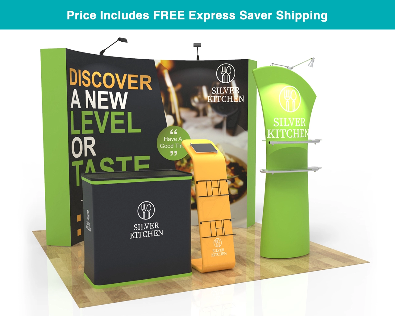10ft Trade Show Booth Package 30 for Wine & Gourmet Food Brands  