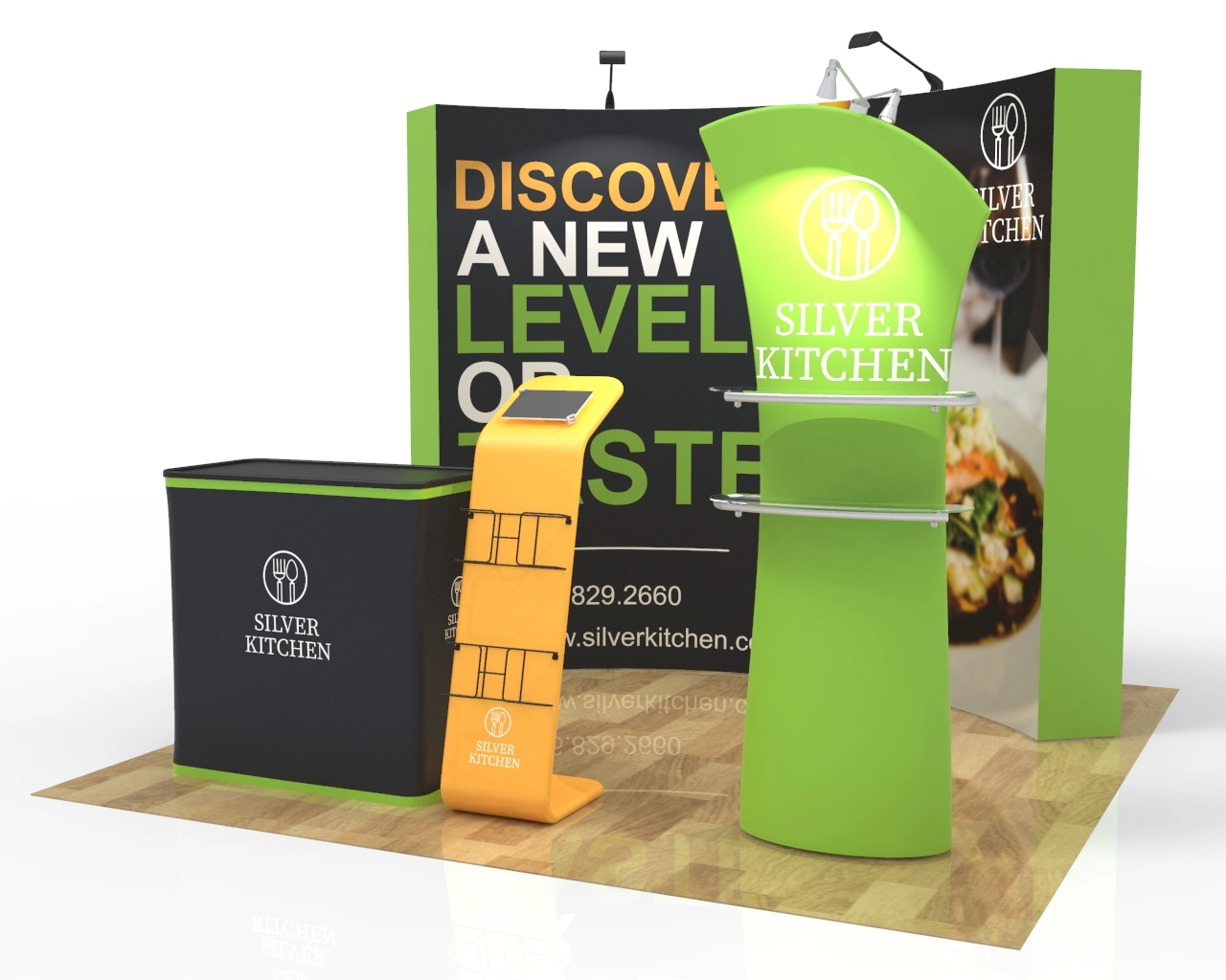 10ft Trade Show Booth Package 30 for Wine & Gourmet Food Brands  