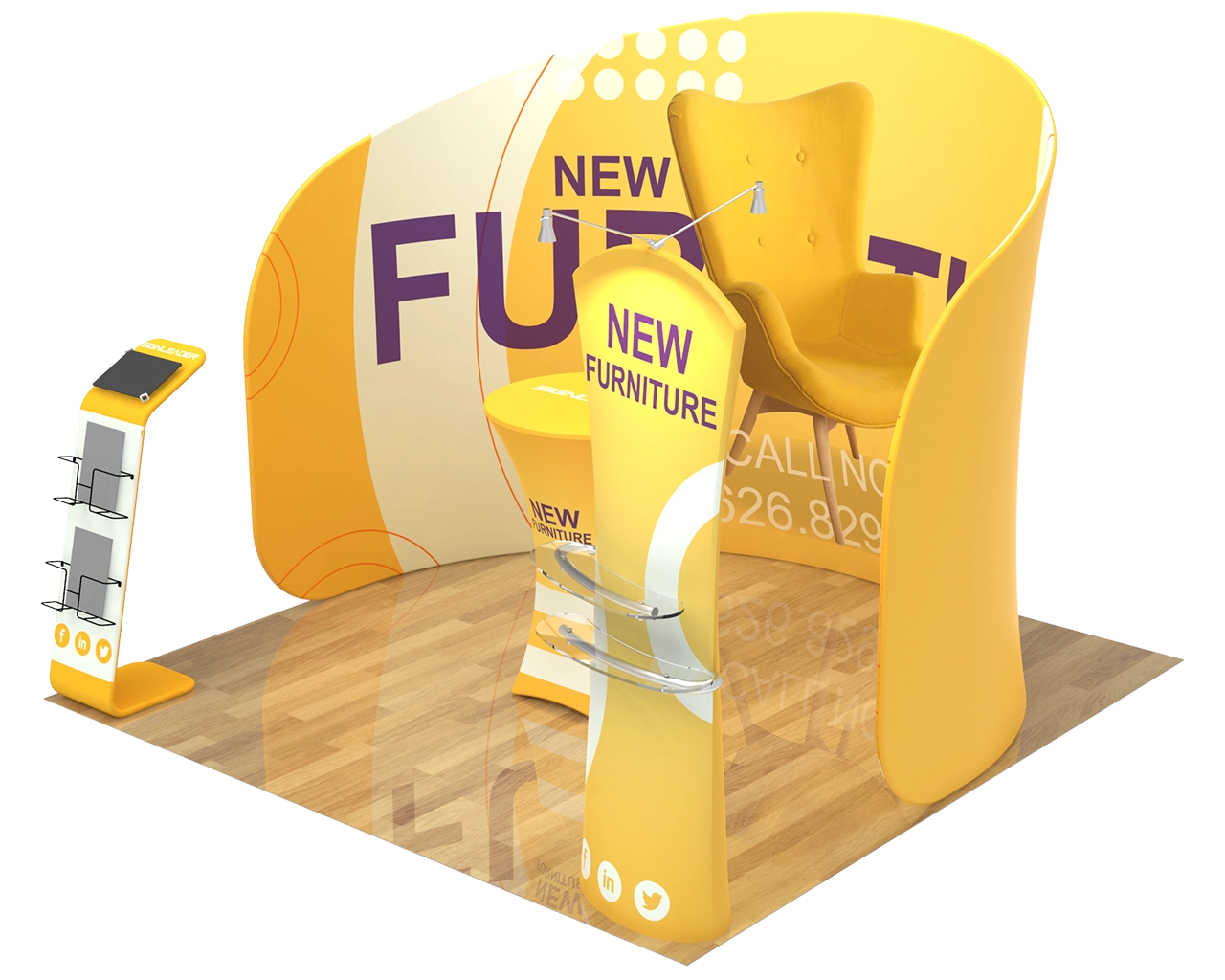 10ft Furniture & Home Decor Trade Show Booth Idea 09
