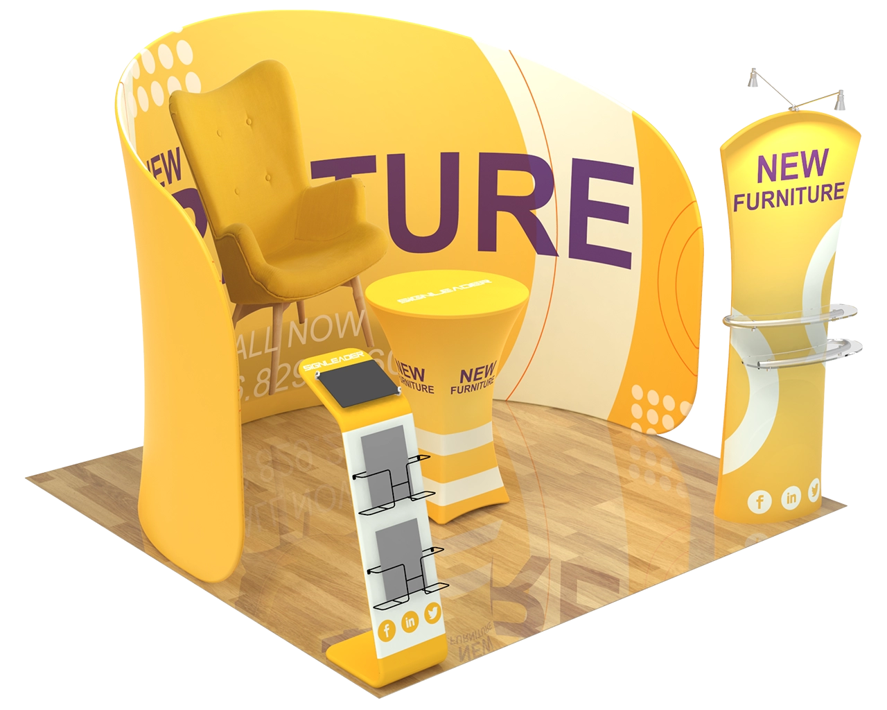 10ft Furniture & Home Decor Trade Show Booth Idea 09