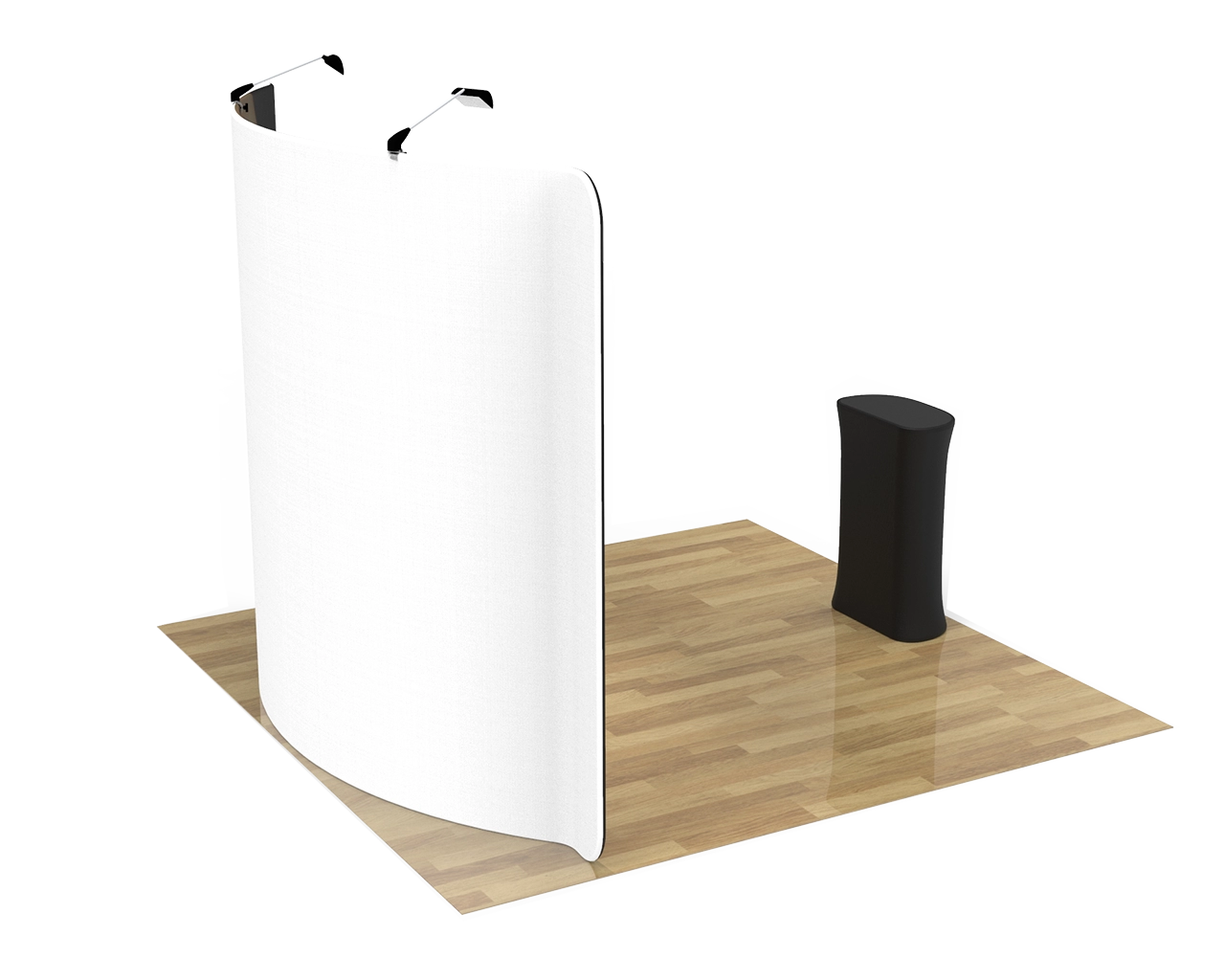 10ft Curved Portable Trade Show Booth Kit 01