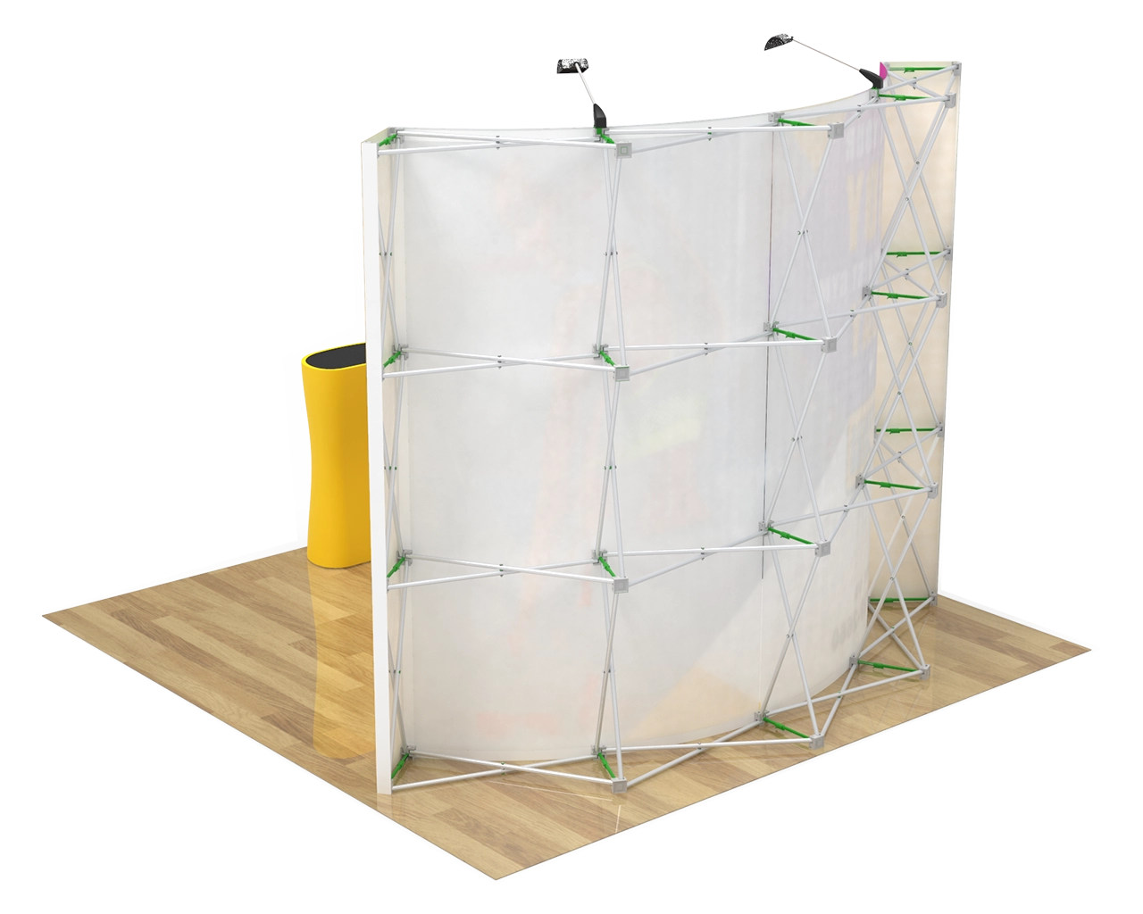 10ft Curved Velcro Portable Trade Show Booth Kit 10