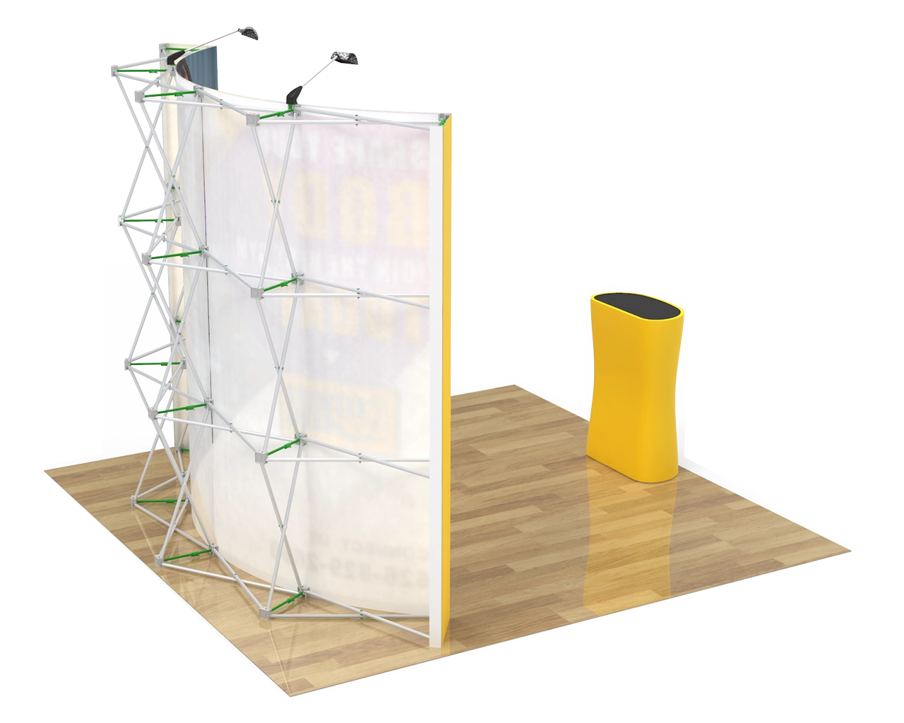 10ft Curved Velcro Portable Trade Show Booth Kit 10