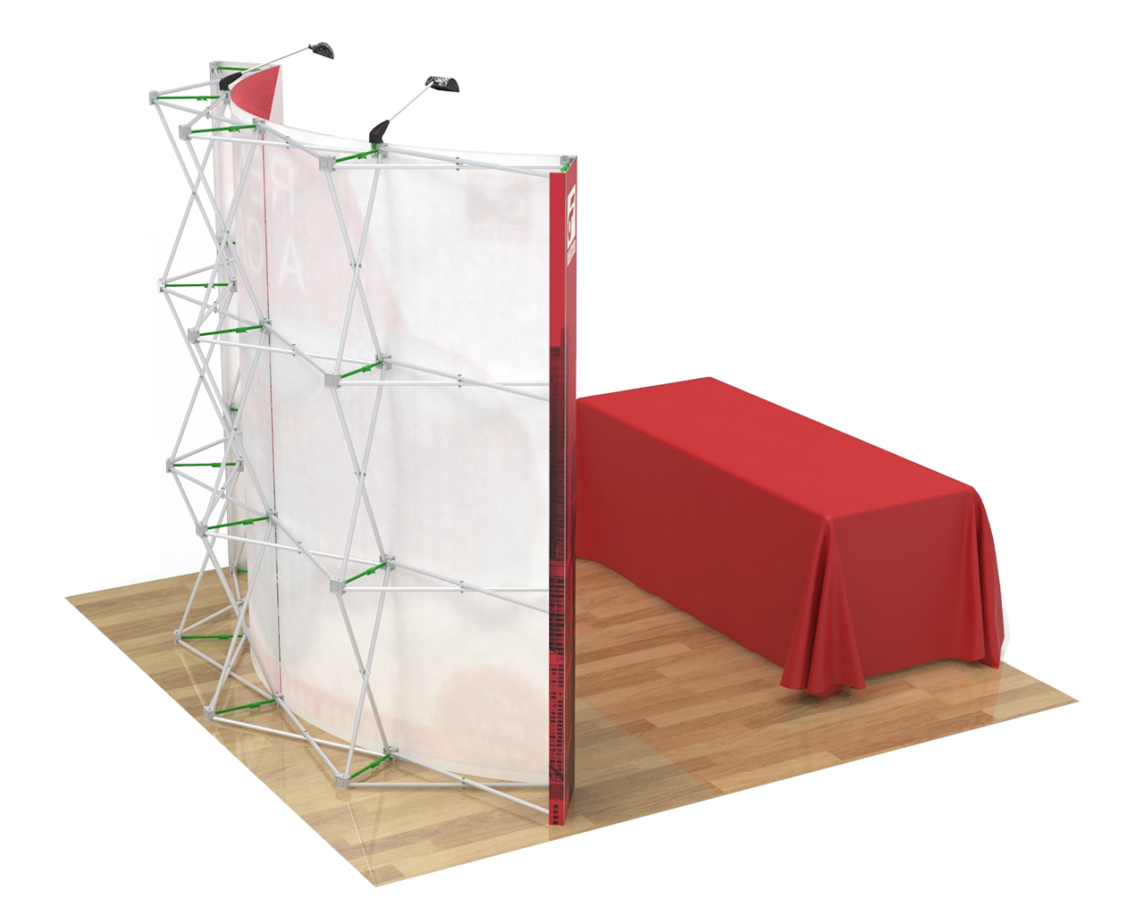10ft Curved Pop Up Display Kit 