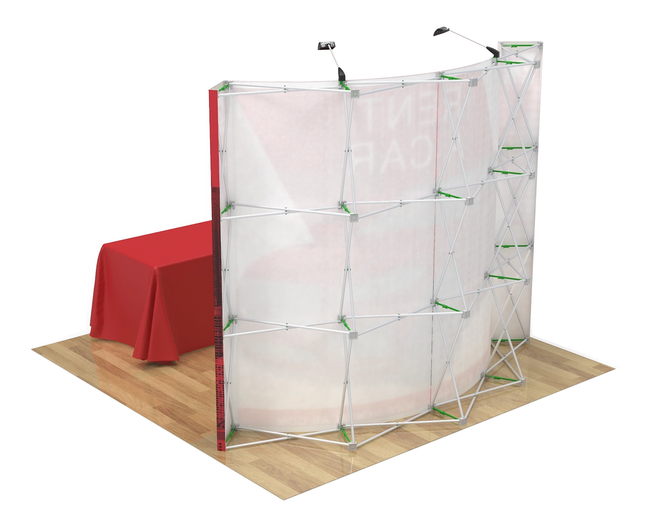 10ft Curved Pop Up Display Kit 