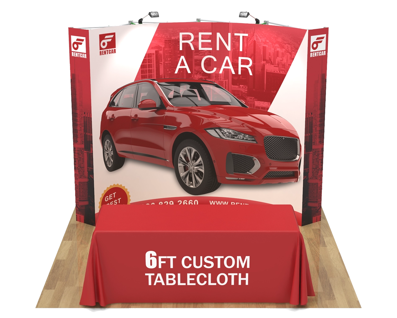 10ft Curved Velcro Portable Trade Show Booth Kit 11 Main