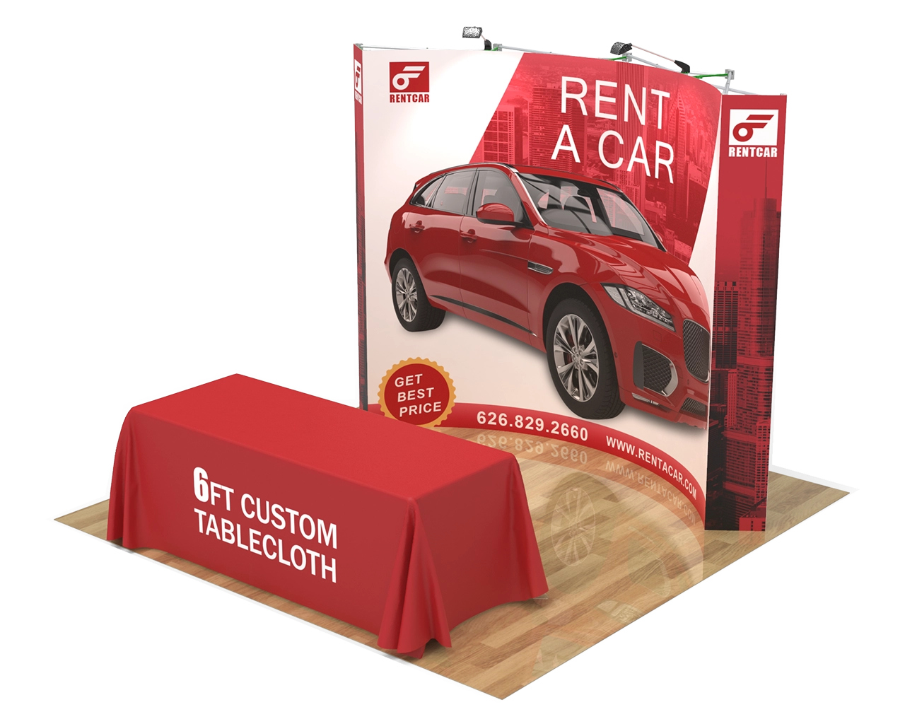 10ft Curved Pop Up Display Kit 