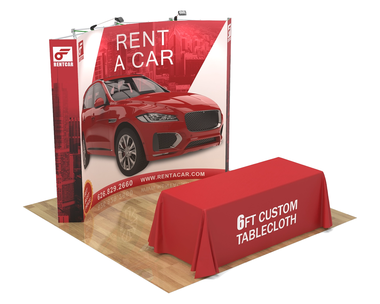10ft Curved Pop Up Display Kit 