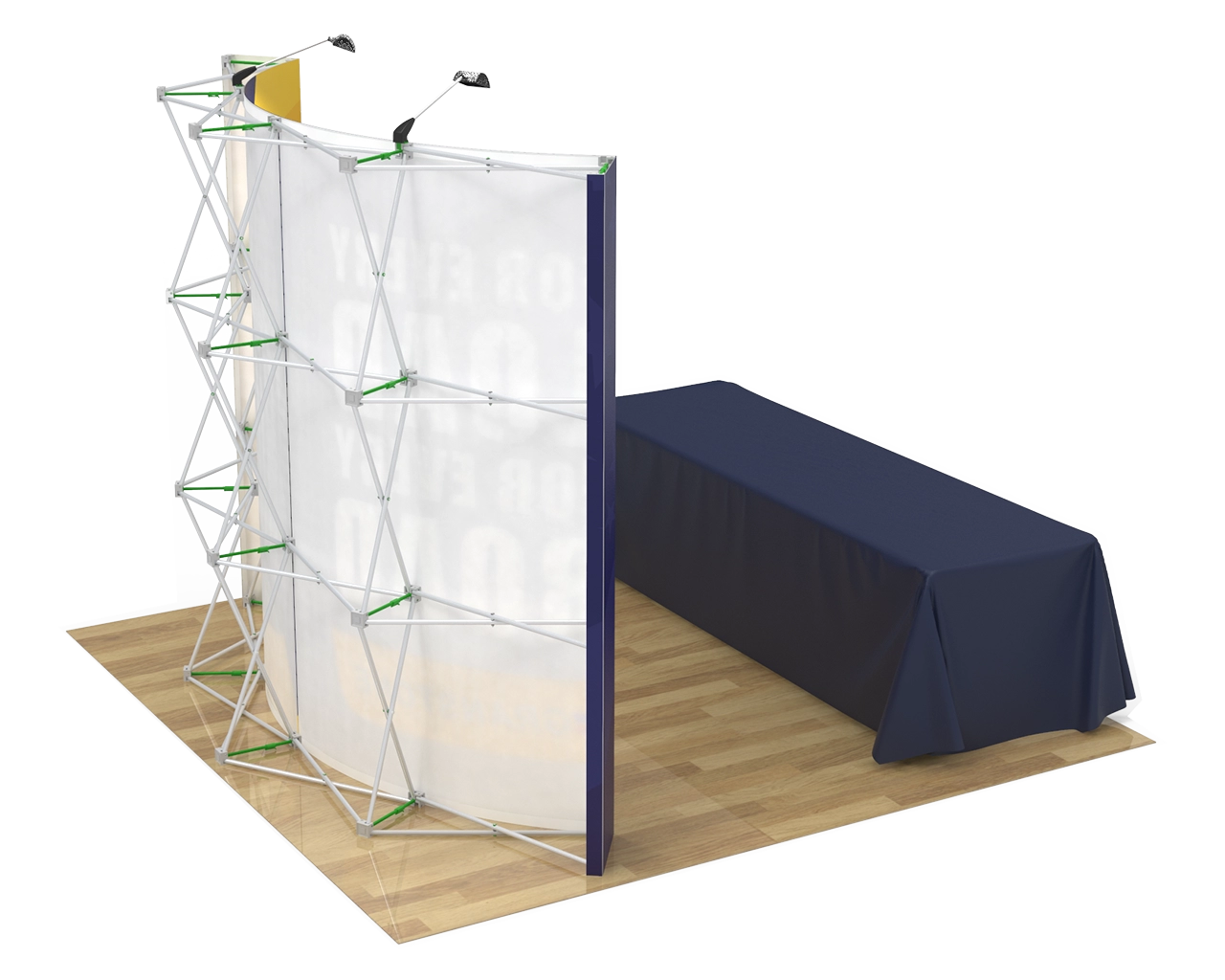 10ft Curved Velcro Portable Trade Show Booth Kit 12