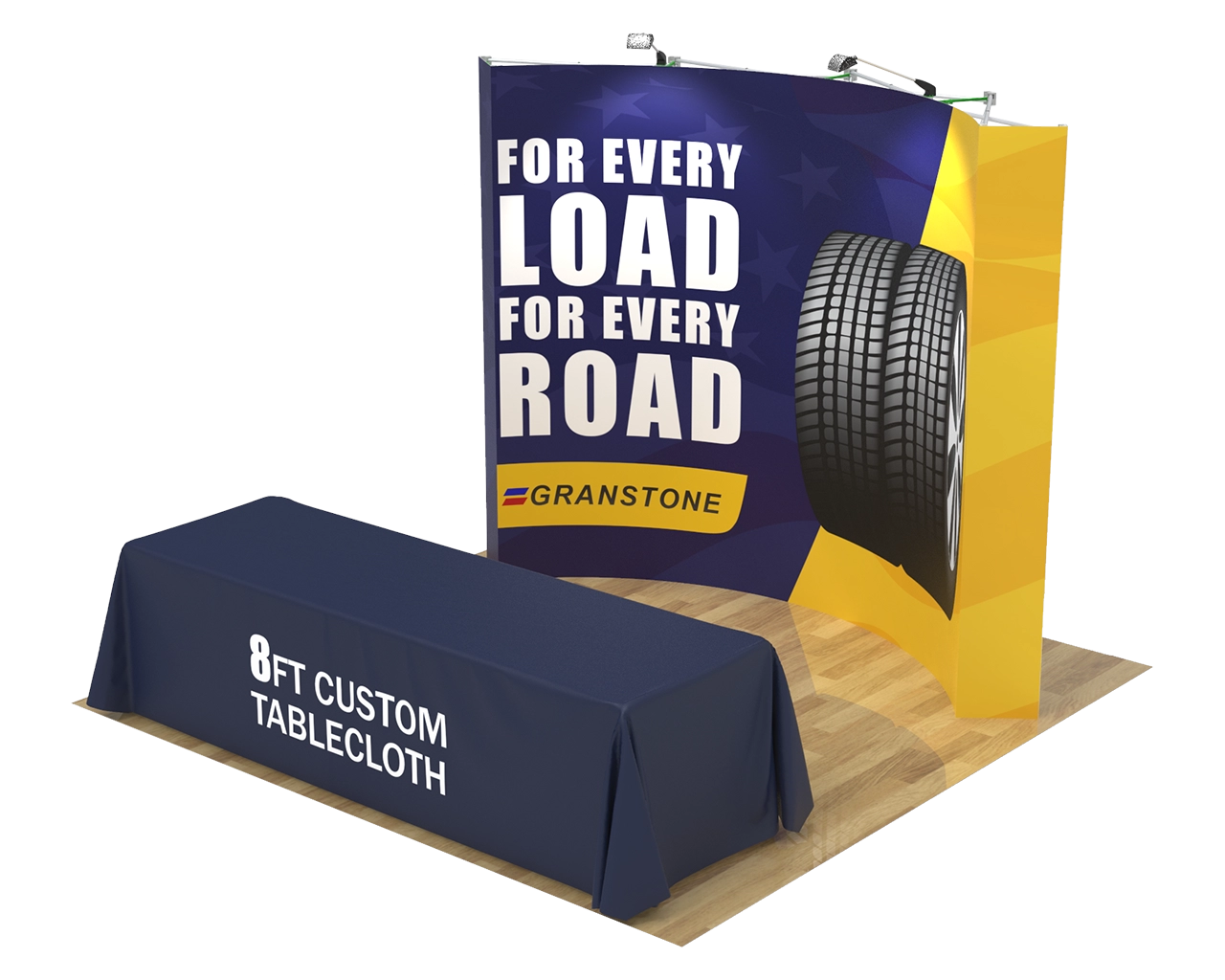 10ft Curved Velcro Portable Trade Show Booth Kit 12