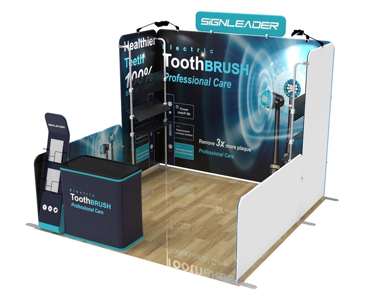 10ft Trade Show Booth Kit Y for Personal Hygiene & Oral Care Products 