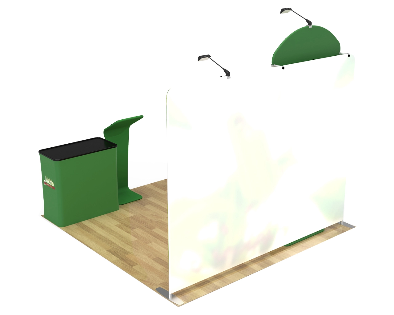 10ft Custom Trade Show Booth Kit I for Frozen Treats & Green Foods