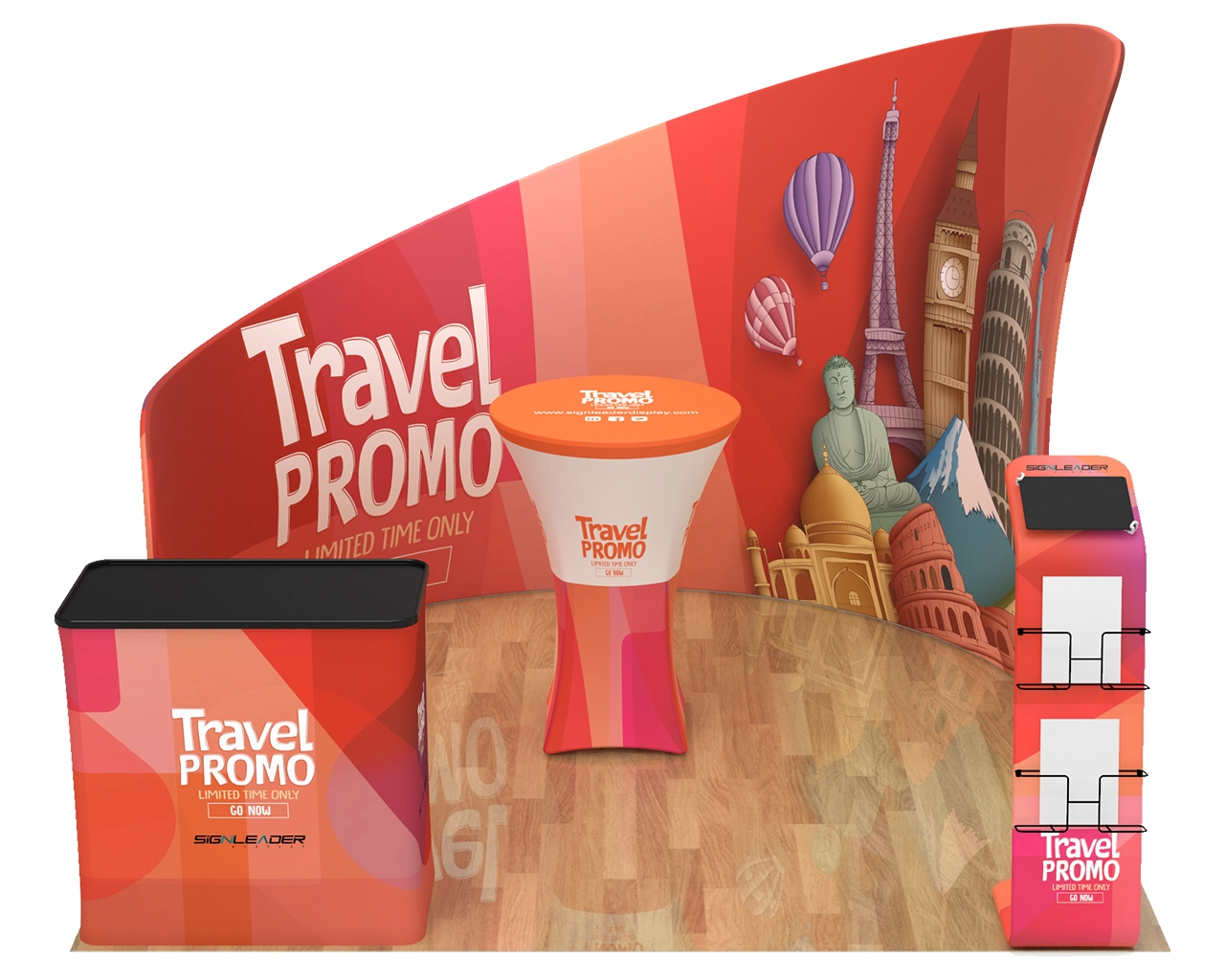 10ft Custom Portable Trade Show Booth Kit L Main