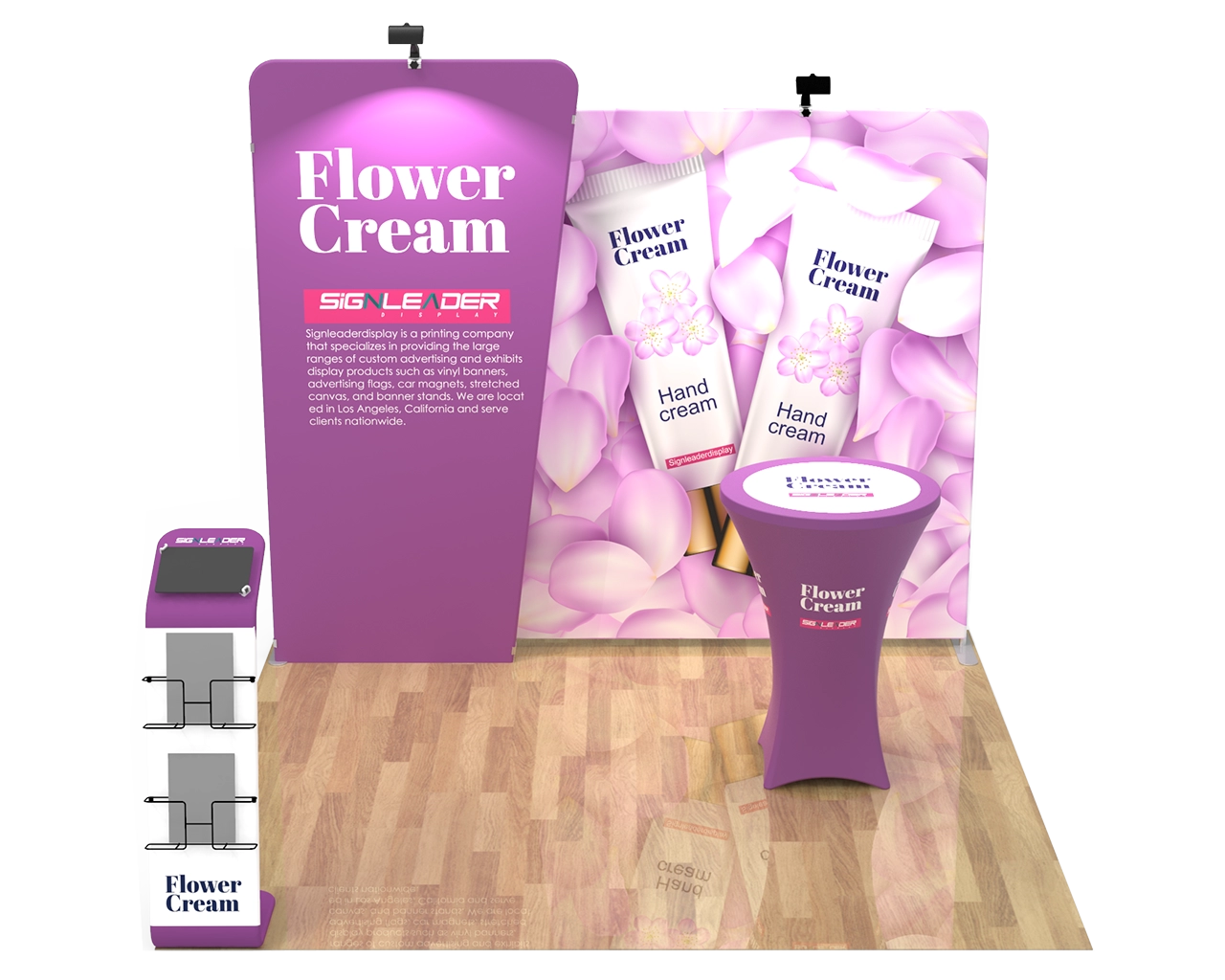 10ft Custom Portable Trade Show Booth Kit N Main