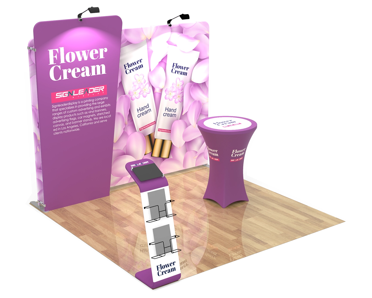 10x10 Custom Trade Show Booth Kit N for Beauty & Skincare