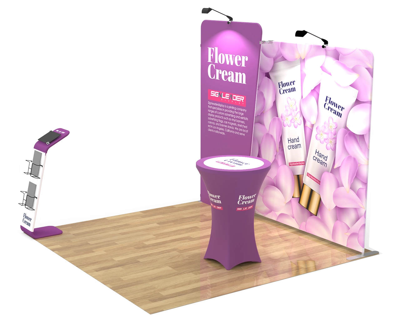 10x10 Custom Trade Show Booth Kit N for Beauty & Skincare