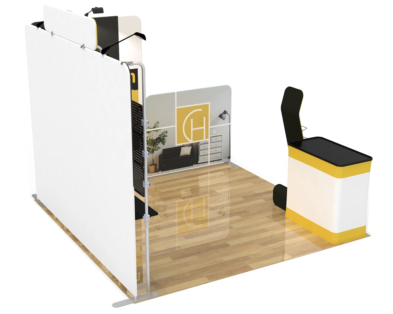 10x10 Custom Trade Show Booth Kit O for Furniture & Building Materials