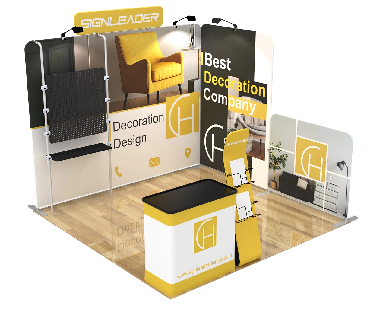 10x10 Custom Trade Show Booth Kit O for Furniture & Building Materials