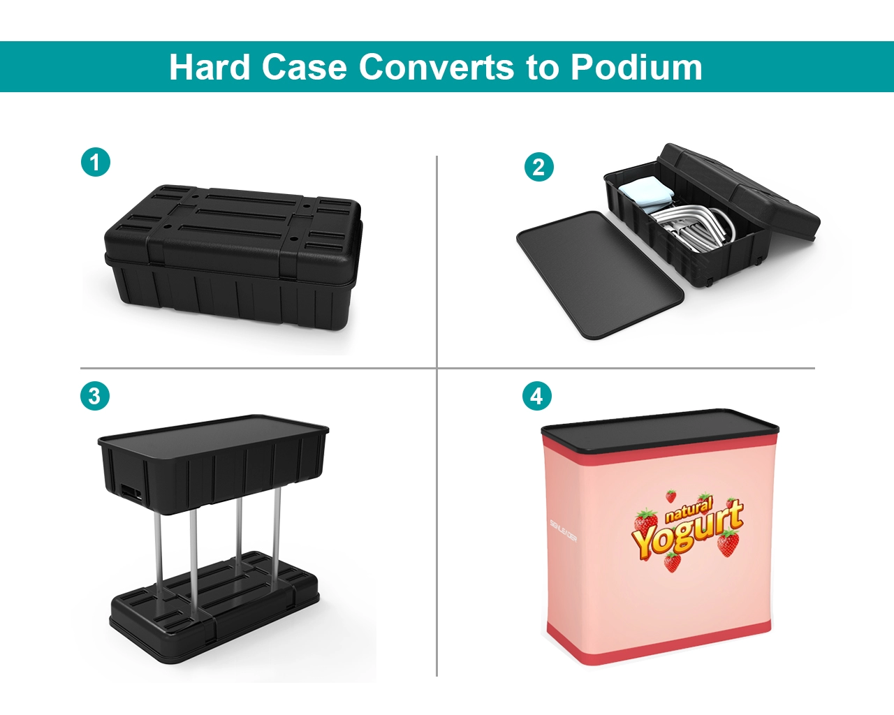 10x10 Custom Trade Show Booth Kit P for Food & Beverage Brands
