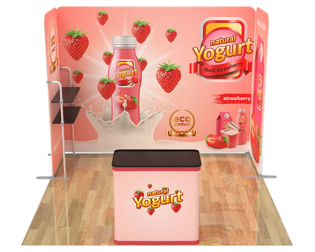 10x10 Custom Trade Show Booth Kit P for Food & Beverage Brands