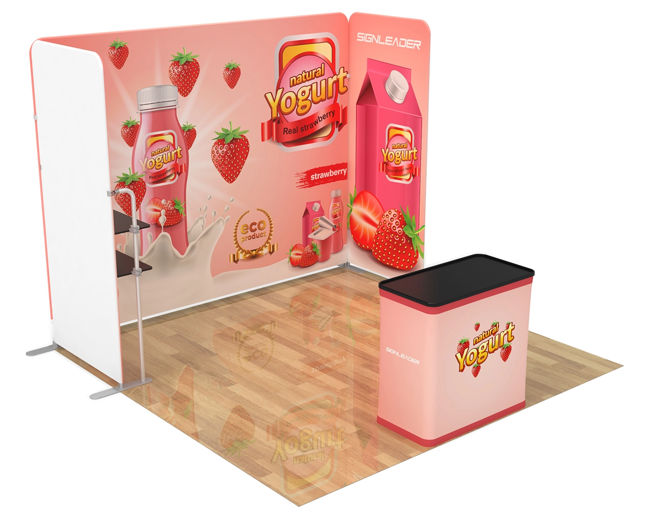 10x10 Custom Trade Show Booth Kit P for Food & Beverage Brands