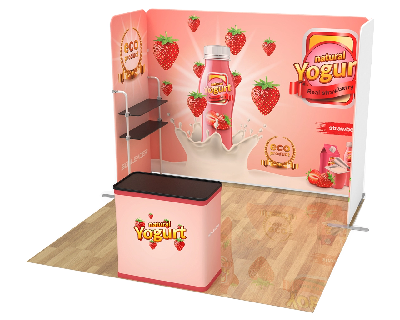 10x10 Custom Trade Show Booth Kit P for Food & Beverage Brands