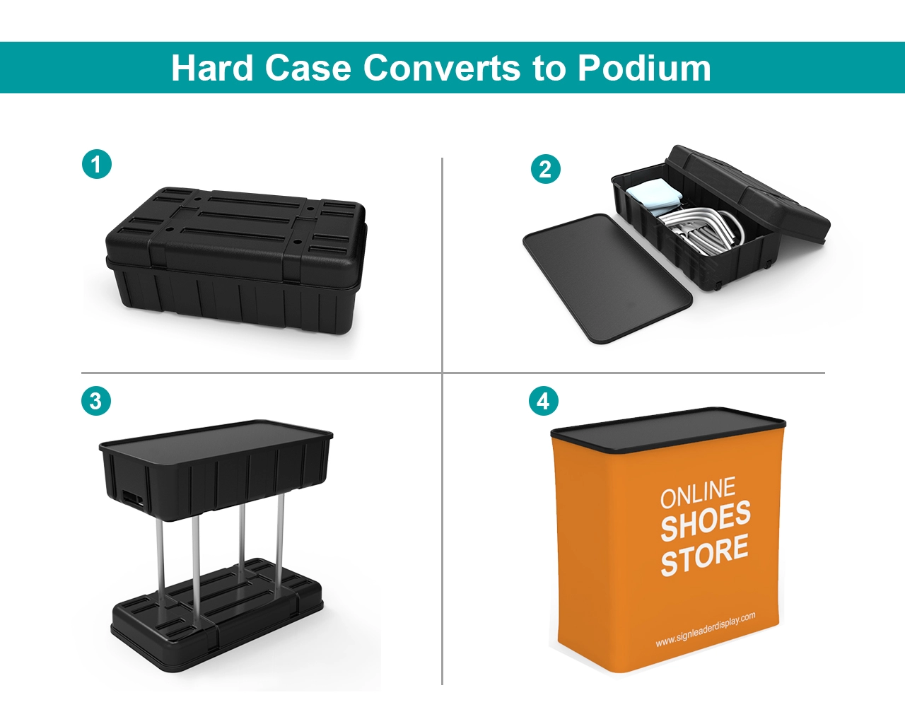 Custom Portable Trade Show Booth Kit Q. - 10ft & 20ft Options