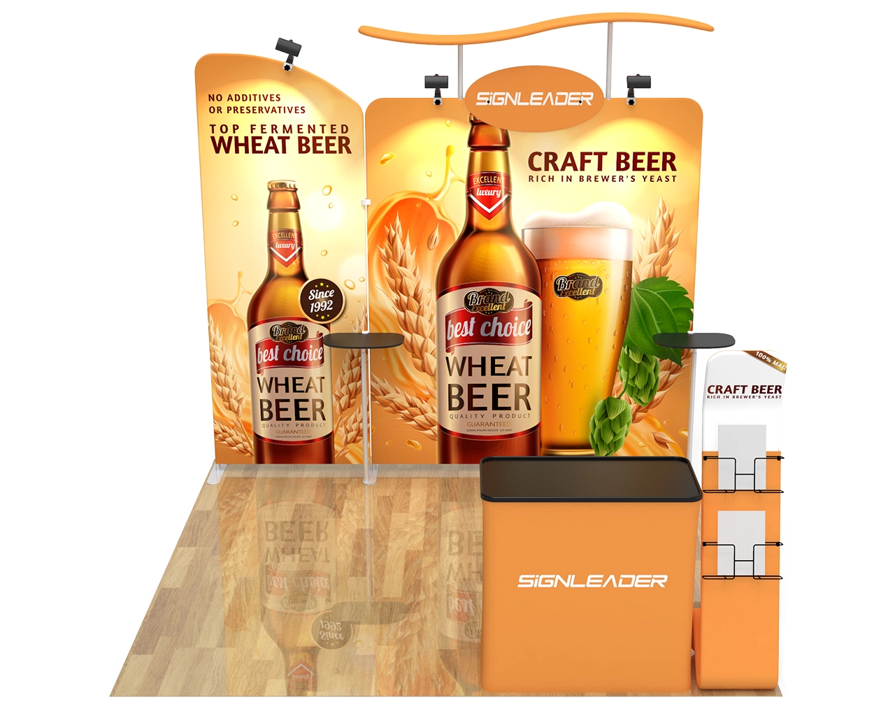 10x10 Custom Trade Show Booth Kit R for Craft Beer & Beverages