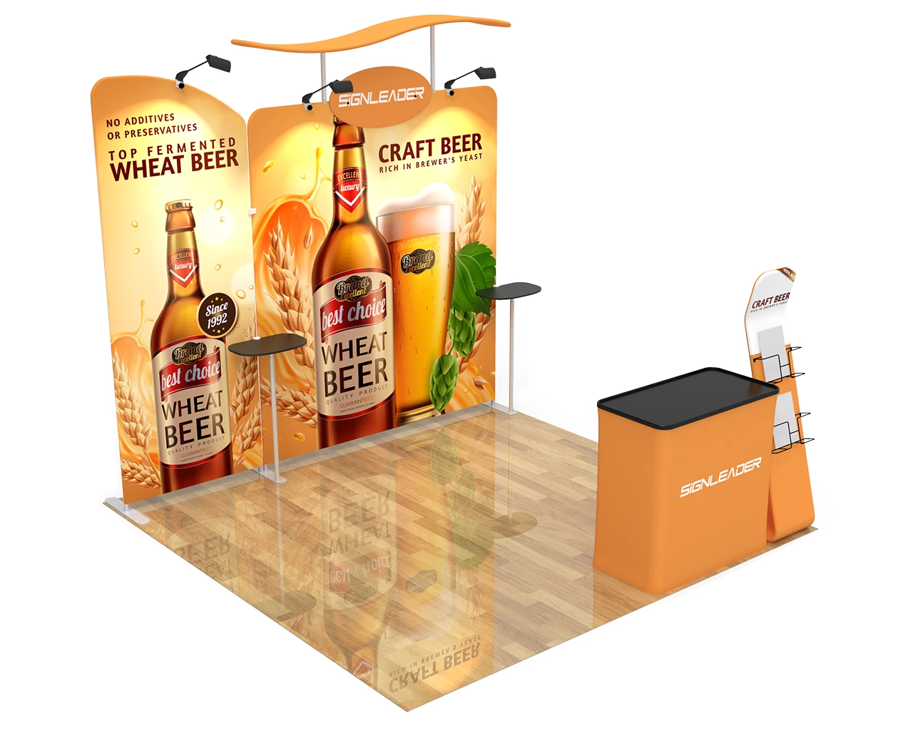 10x10 Custom Trade Show Booth Kit R for Craft Beer & Beverages