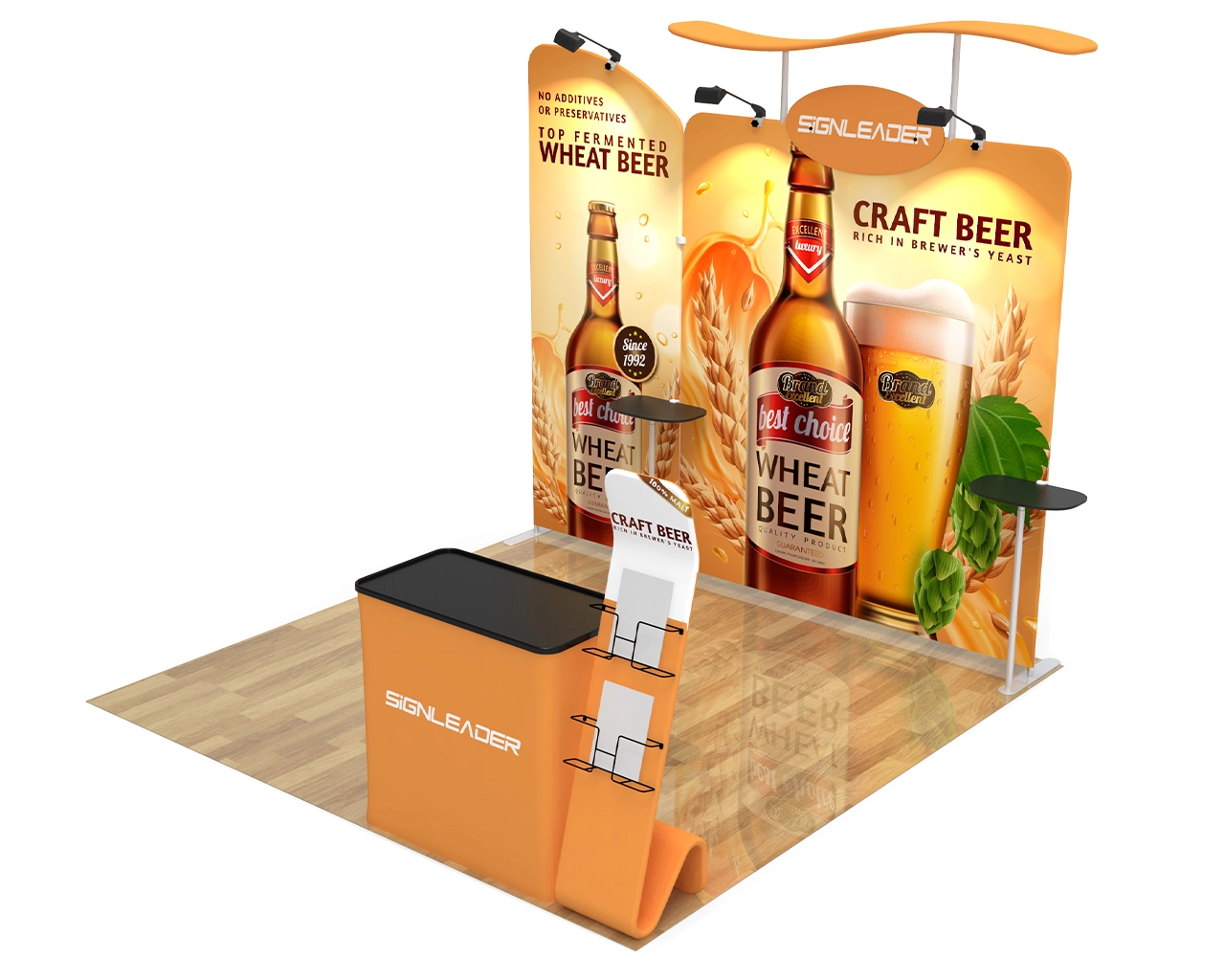 10x10 Custom Trade Show Booth Kit R for Craft Beer & Beverages