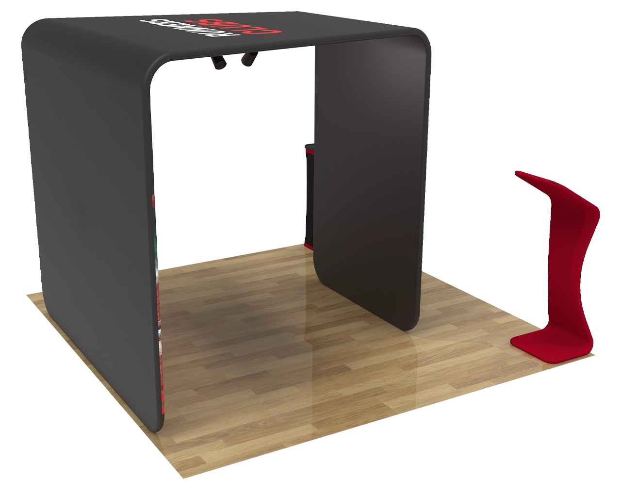 10x10 Custom Portable Trade Show Booth Kit S for Sportswear & Running Equipment