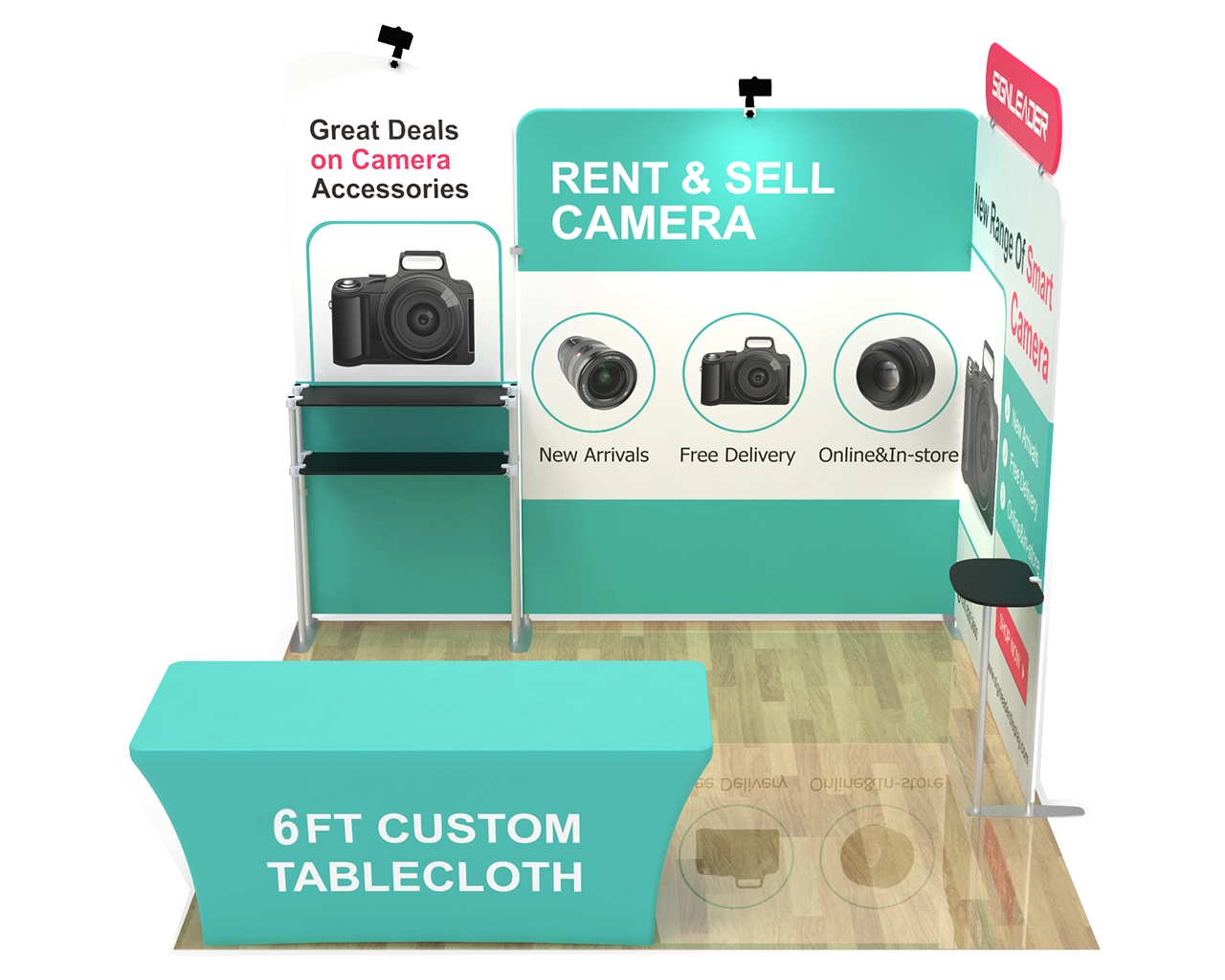 10ft Custom Portable Trade Show Booth Kit U Main