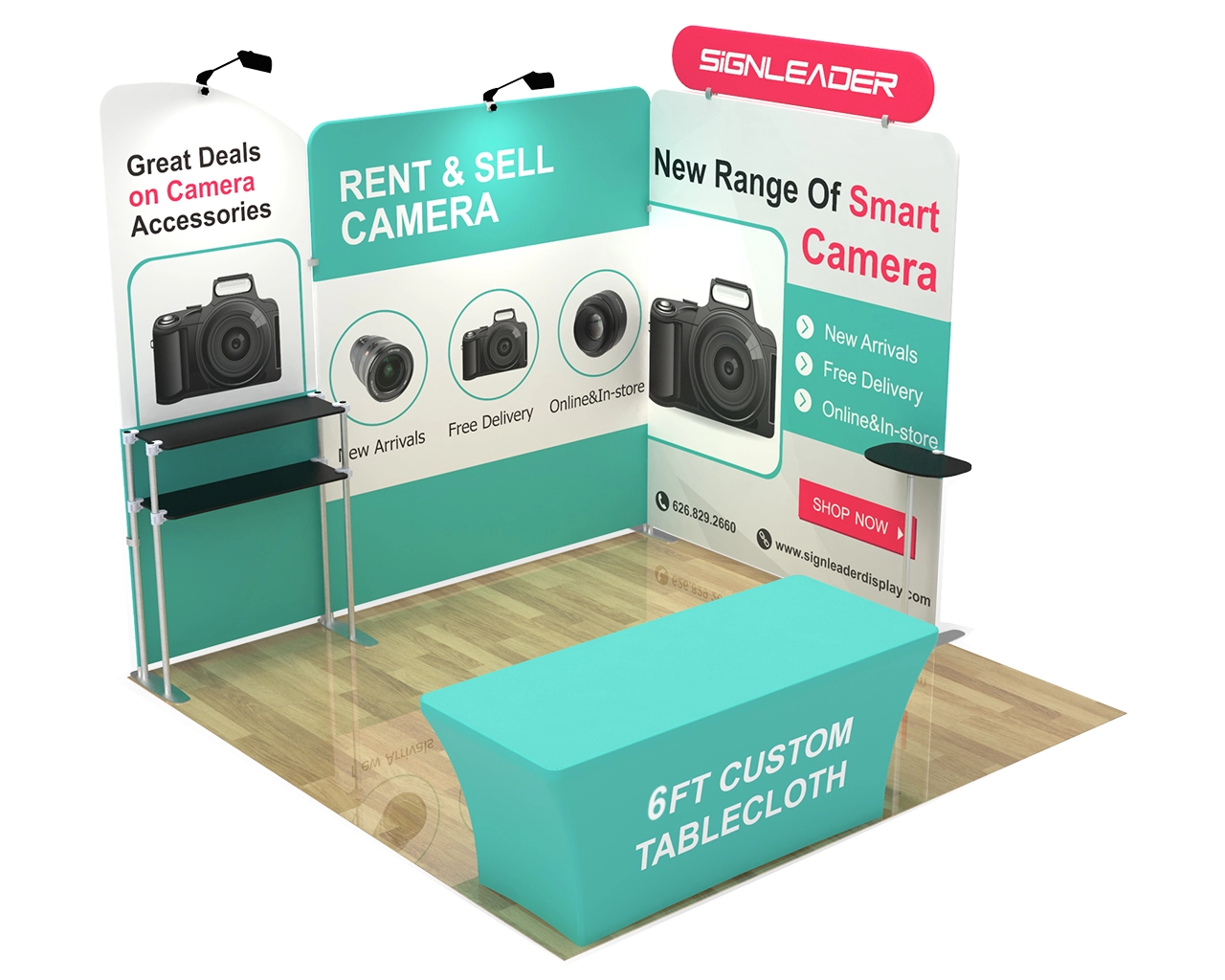 10x10 Portable Trade Show Booth Kit U for Photography Equipment & Accessories