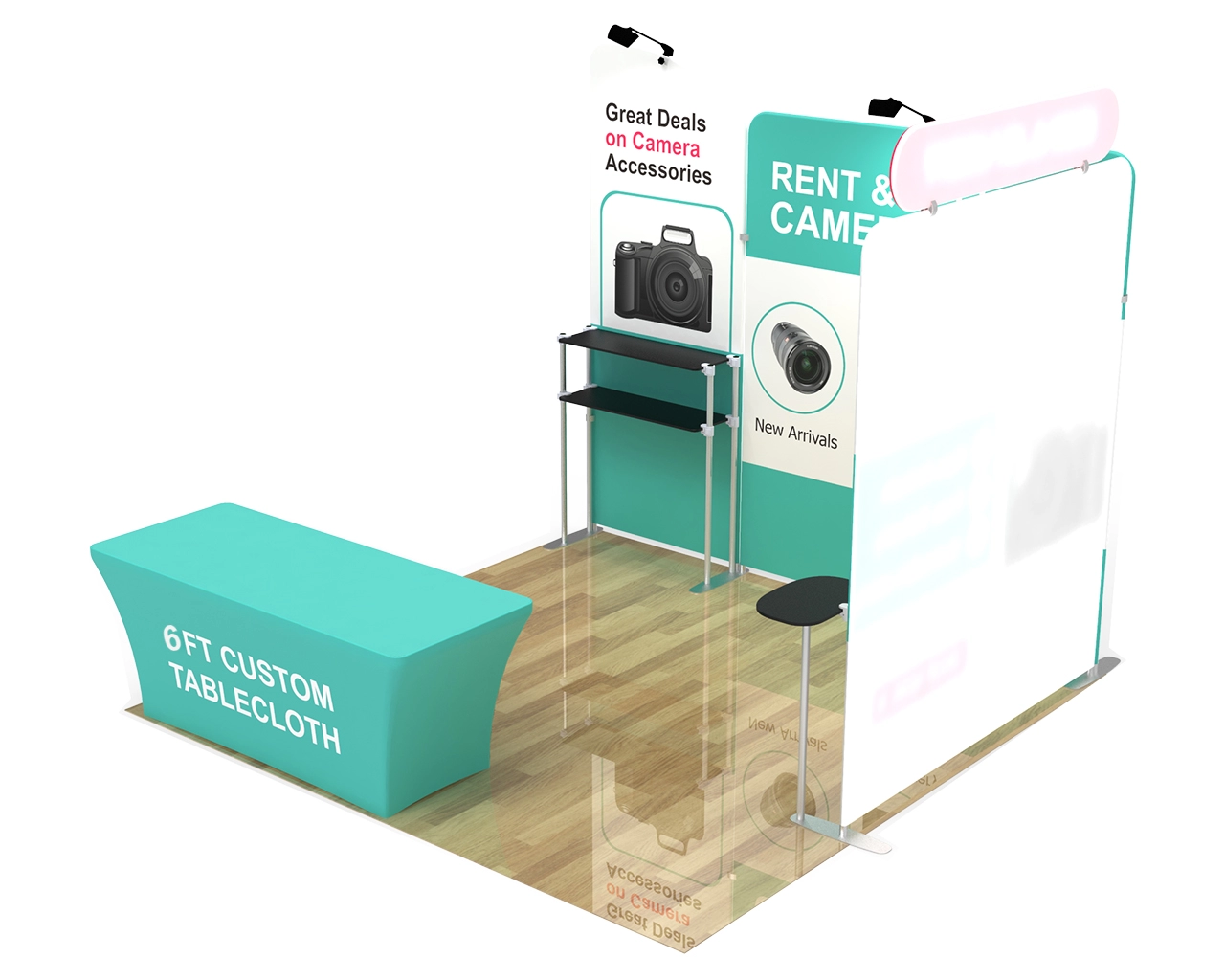 10x10 Portable Trade Show Booth Kit U for Photography Equipment & Accessories