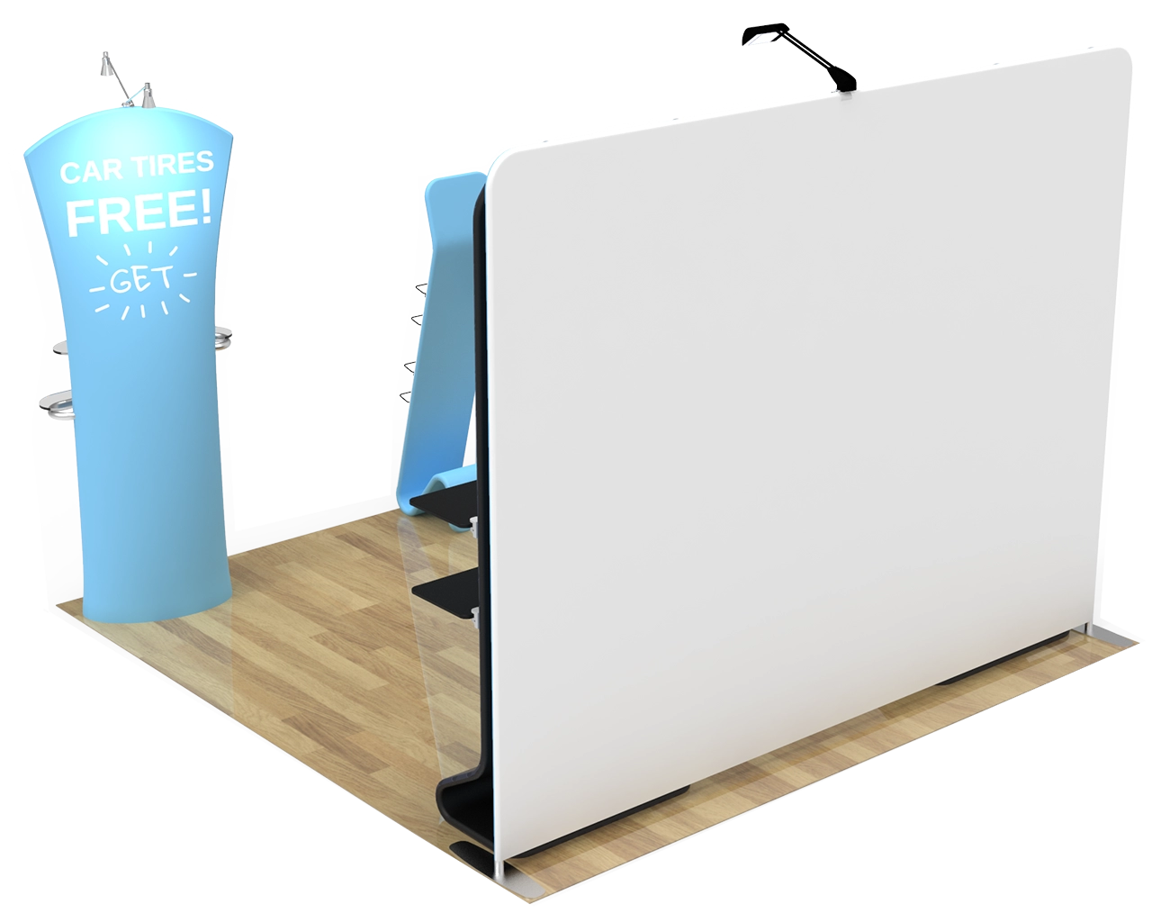 10x10 Portable Trade Show Booth Kit W for Auto Parts & Tires