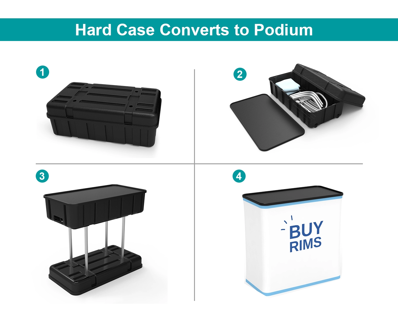 10x10 Portable Trade Show Booth Kit W for Auto Parts & Tires