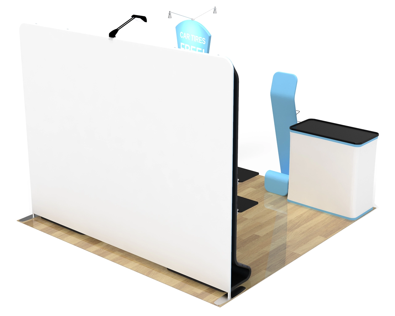 10x10 Portable Trade Show Booth Kit W for Auto Parts & Tires