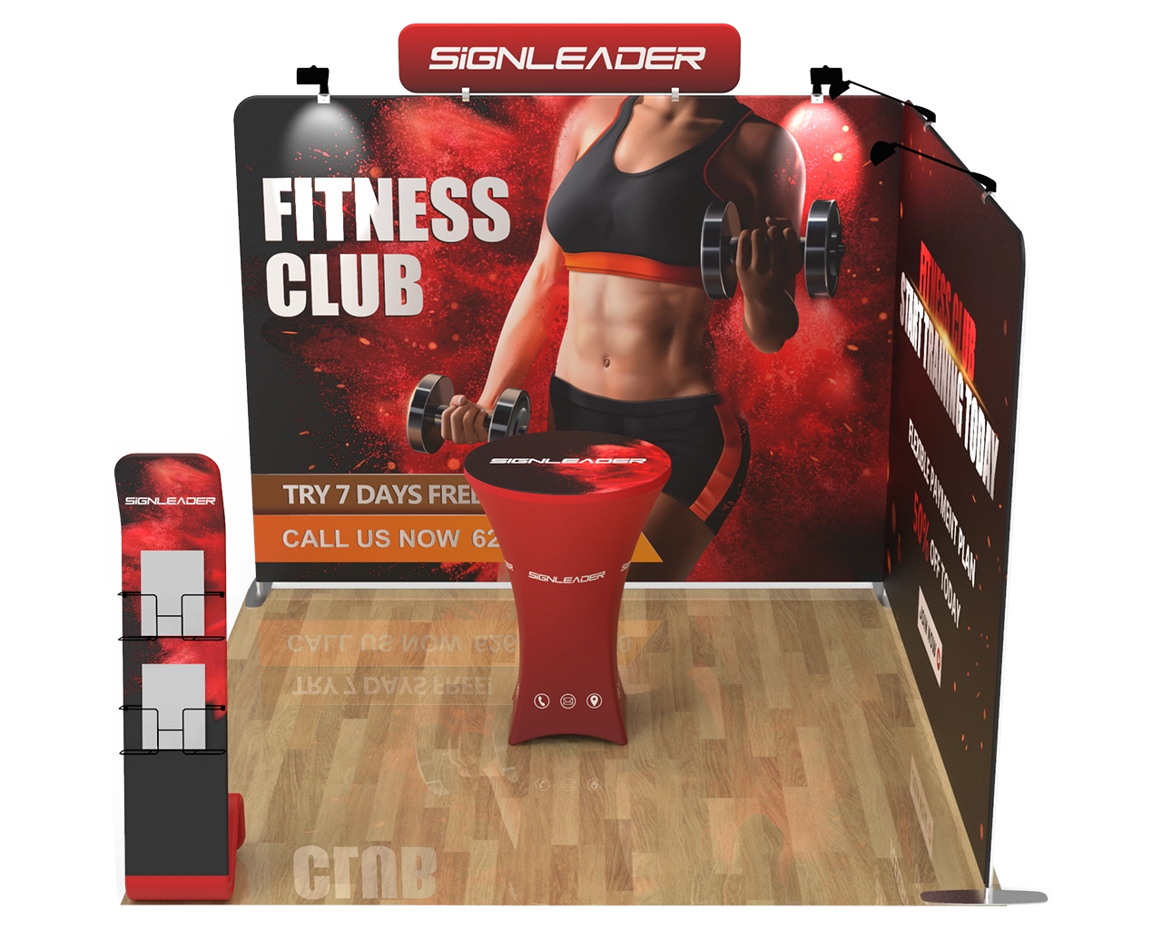 10ft Custom Portable Trade Show Booth Kit X