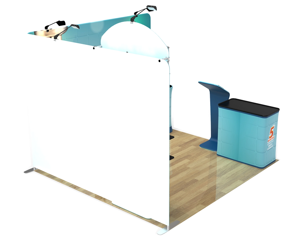 Custom Trade Show Booth Kit Z for Cleaning & Drainage Solutions — 10ft & 20ft Options