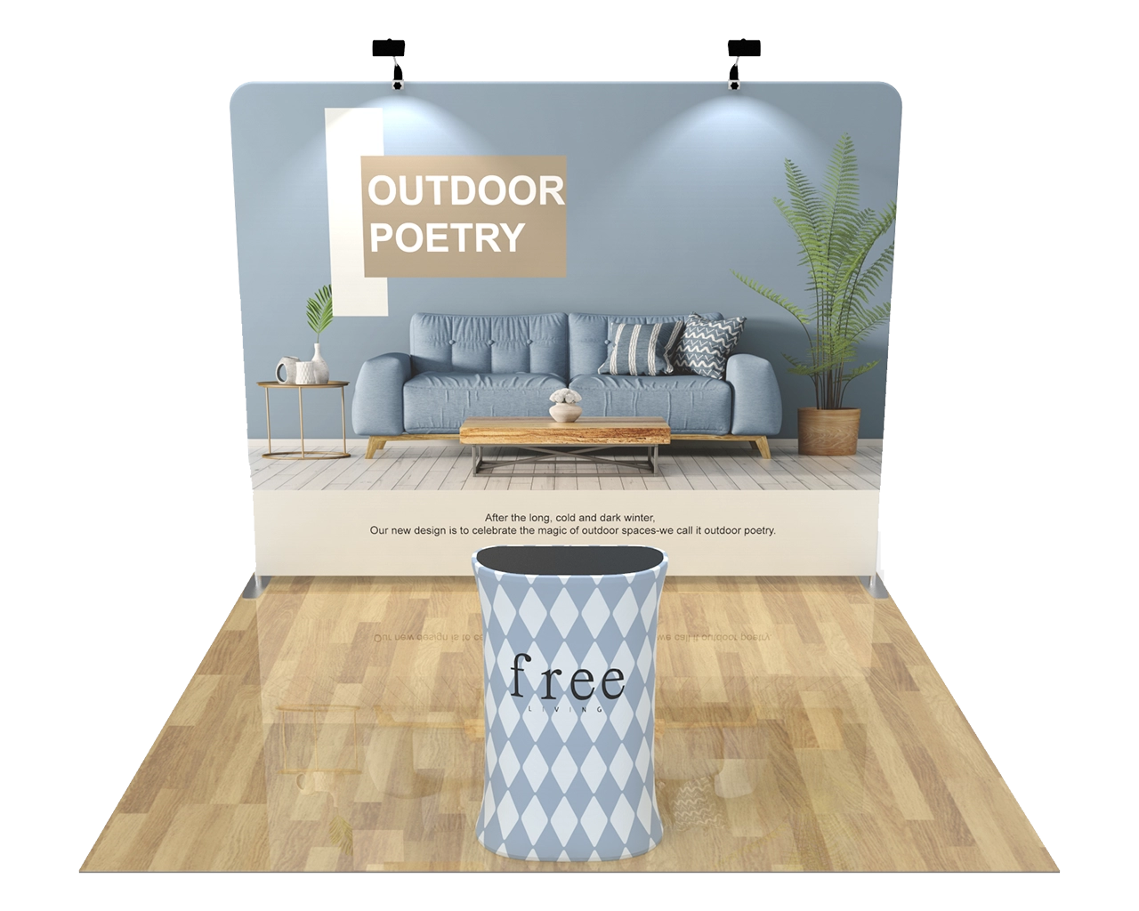 10ft Straight Portable Trade Show Booth Kit 04