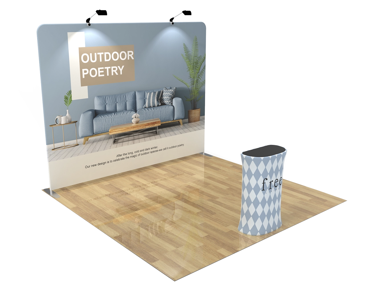 10ft Straight Portable Trade Show Booth Kit 04