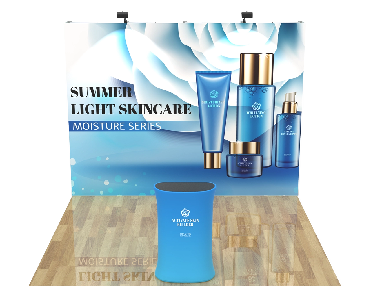 10ft Pop Up Display Backdrop 13 for Beauty, Spa & Wellness Events