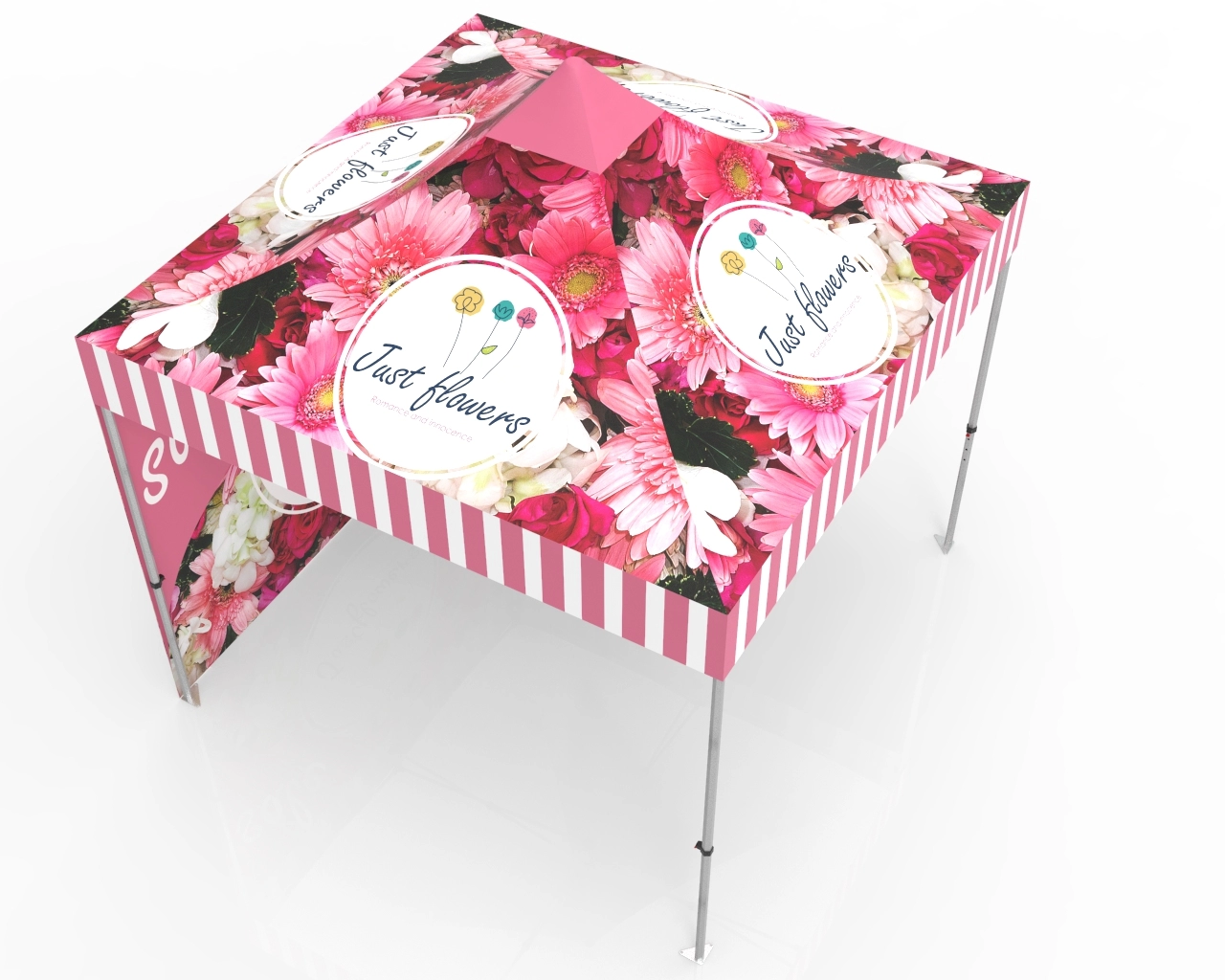 10x10 Advertising Canopy Tent with Backwall 