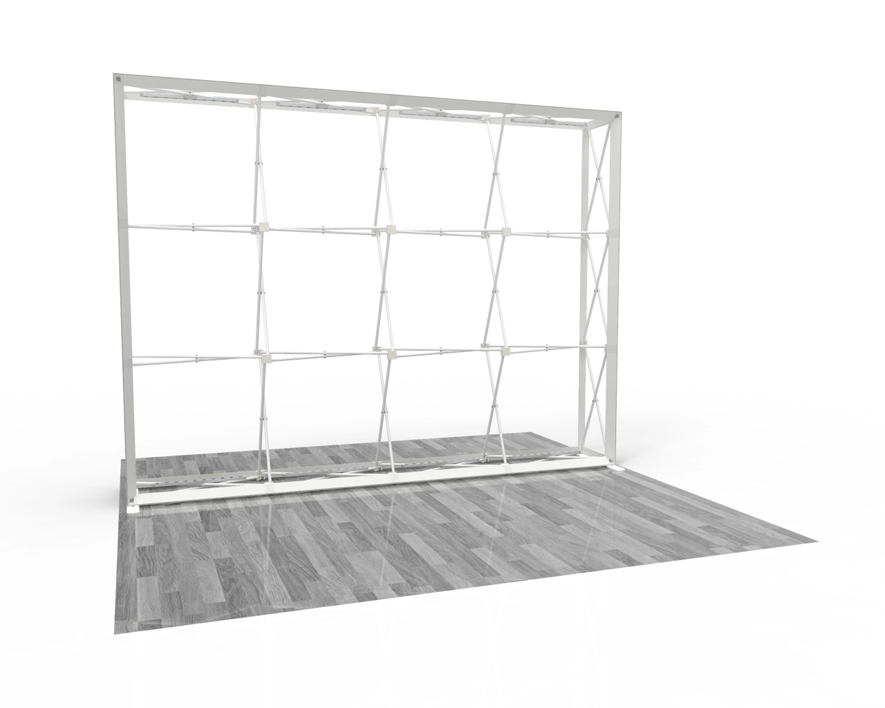 10x10 Backlit Pop Up Exhibit Booth Main Animated