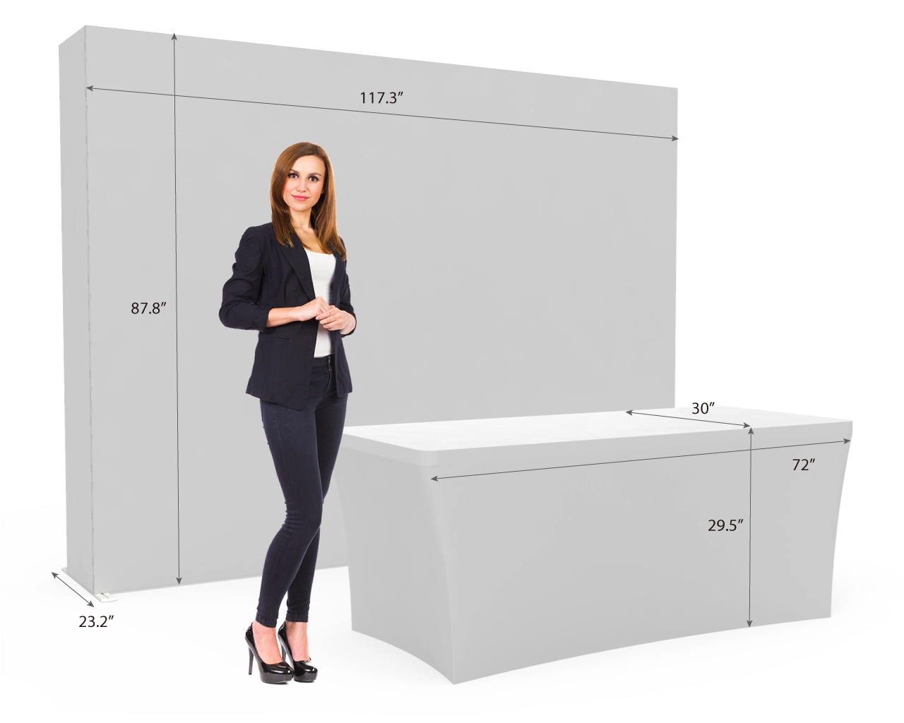 10ft SEGQuick™ Booth 23 - Pop Up Backlit